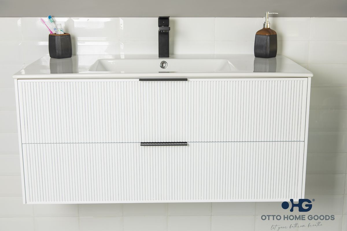 Sorrento 36 White Bathroom Cabinet