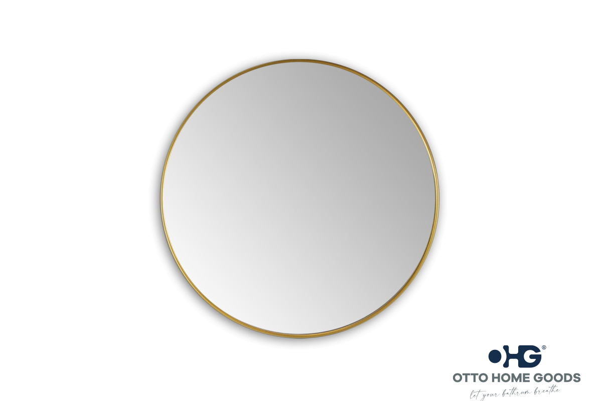 30 Round Gold Mirror