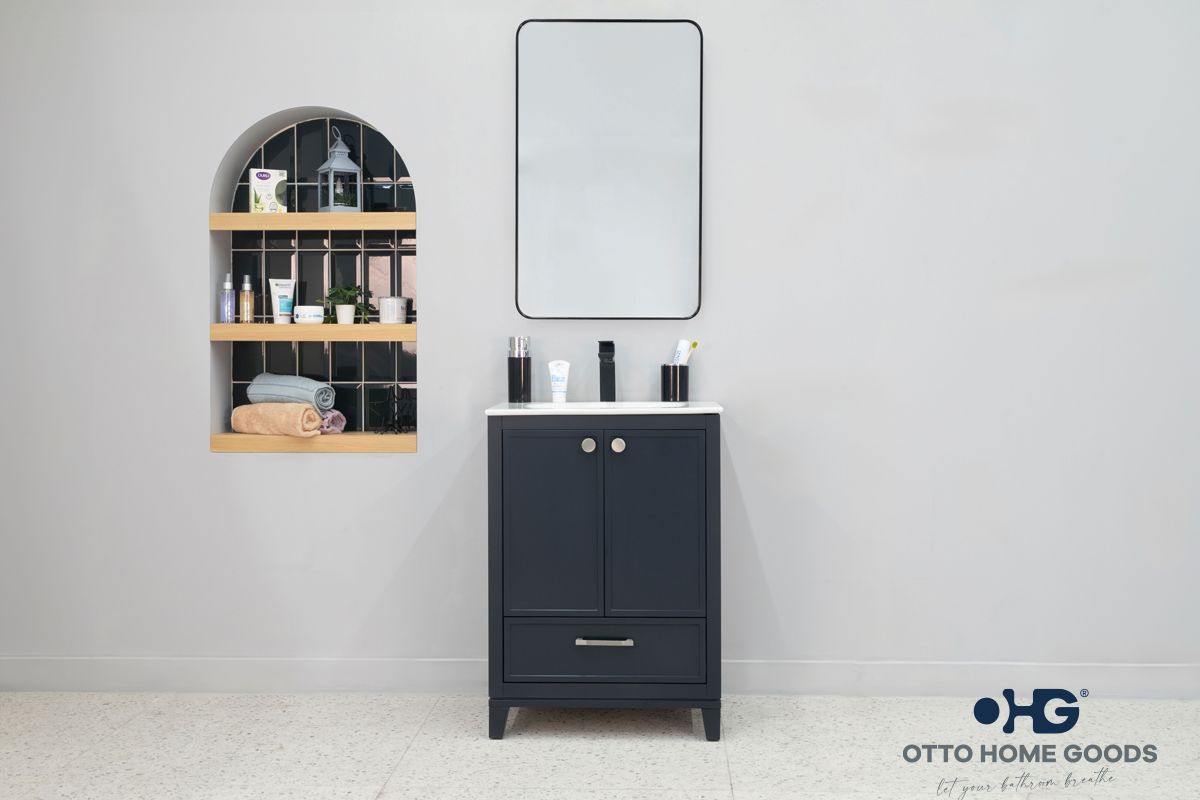 Frame Dark Gray 24 Bathroom Cabinet