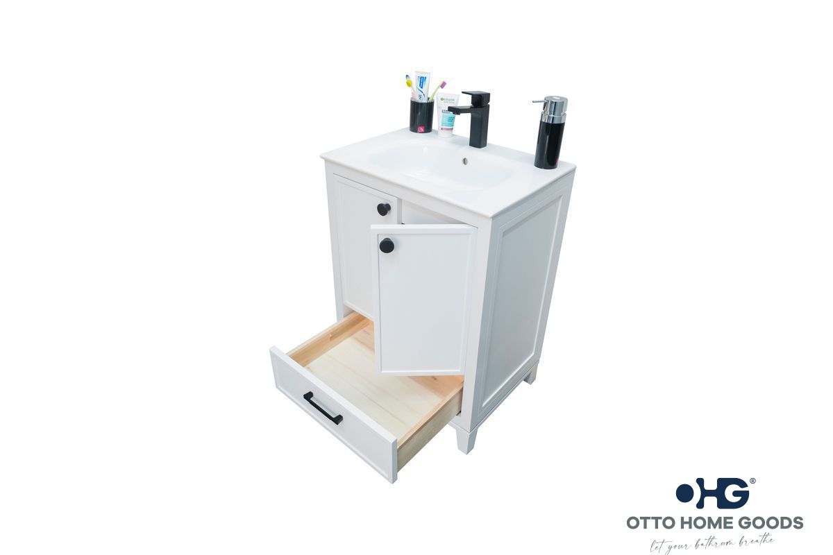 Frame White 24 Bathroom Cabinet