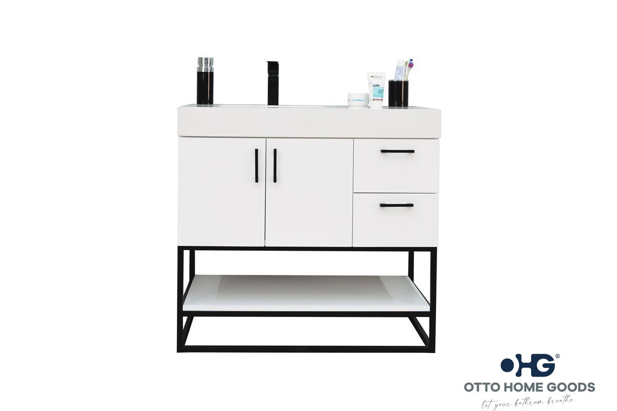 Solana White 36 Bathroom Cabinet