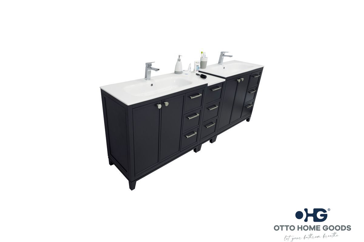 Frame Dark Gray 84 Bathroom Cabinet