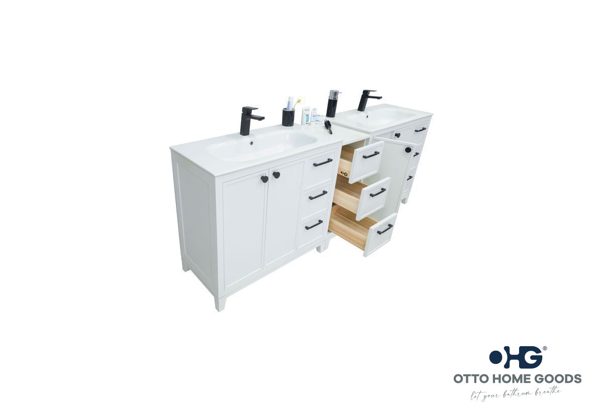 Frame White 84 Bathroom Cabinet