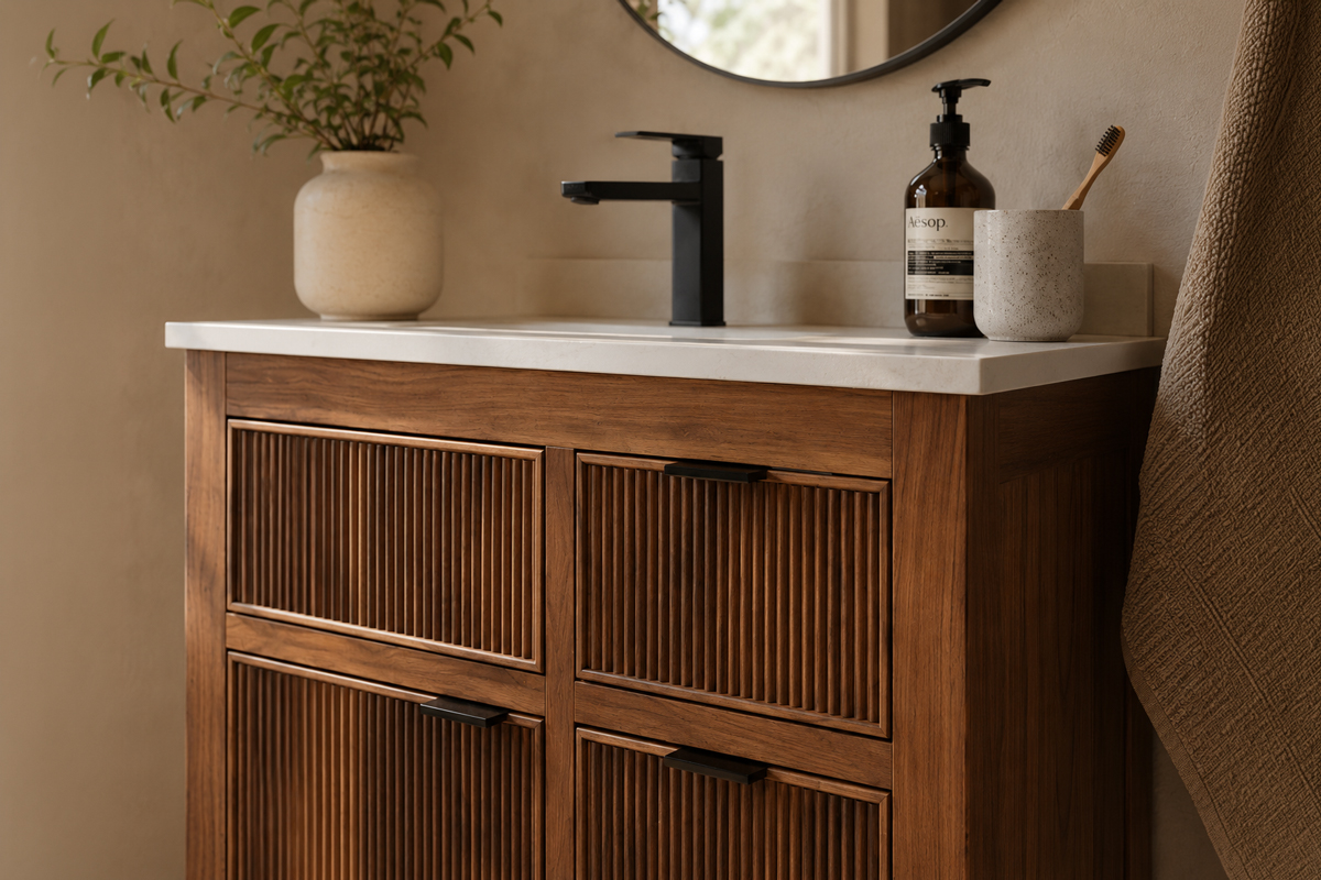 Catalina Walnut 30 Bathroom Cabinet 