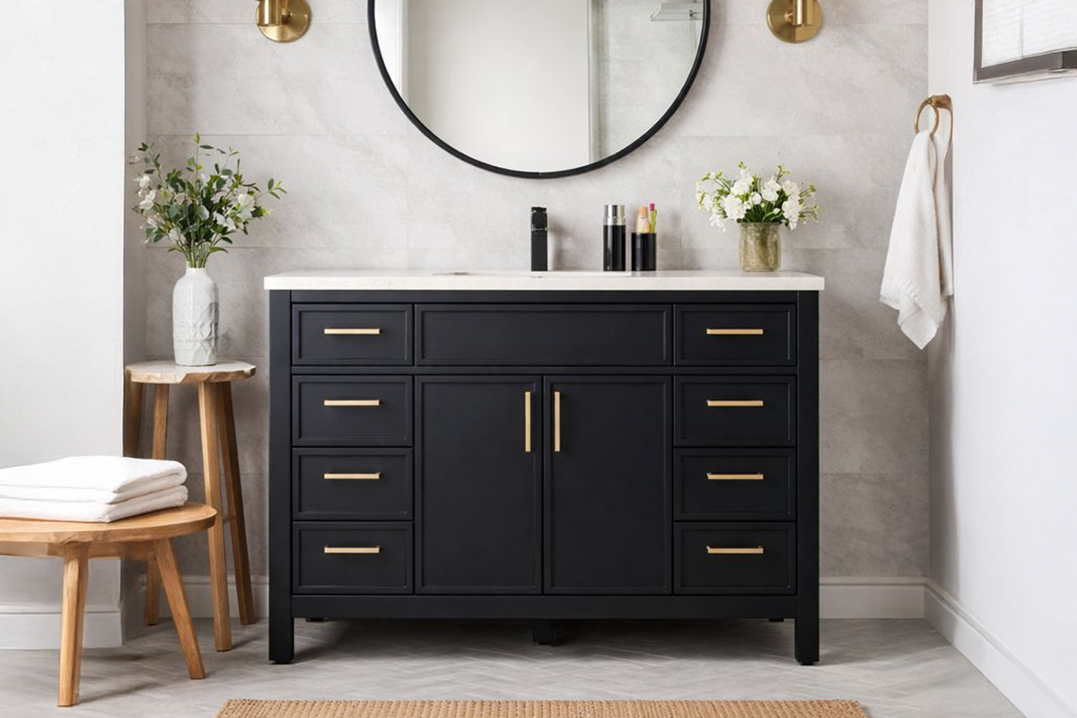 Novello Black 48 Bathroom Vanity