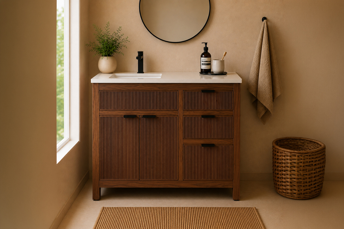 Catalina Walnut 36 Bathroom Cabinet