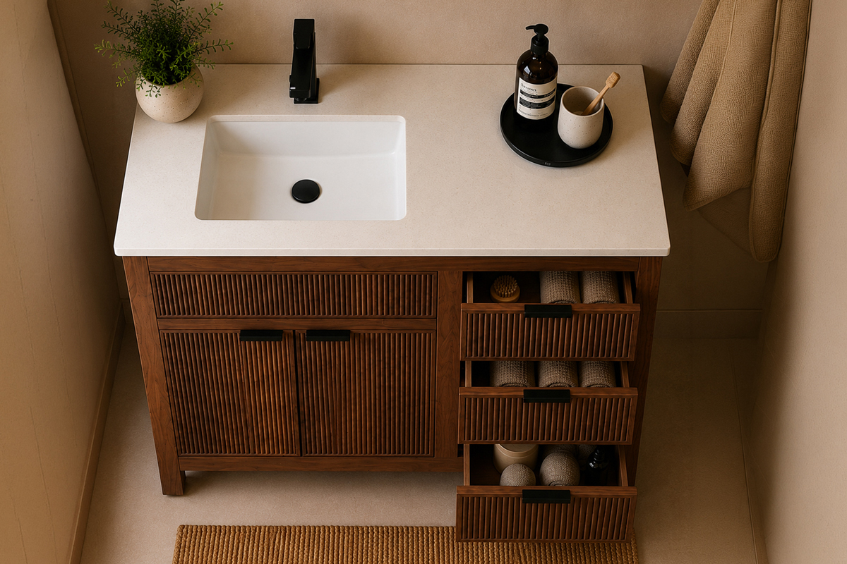 Catalina Walnut 36 Bathroom Cabinet