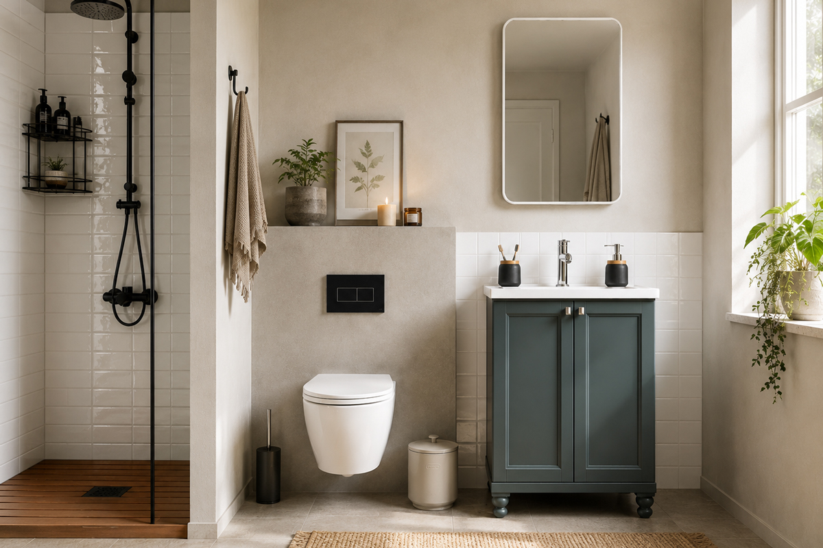 Isabel 24 Forest Green Bathroom Cabinet