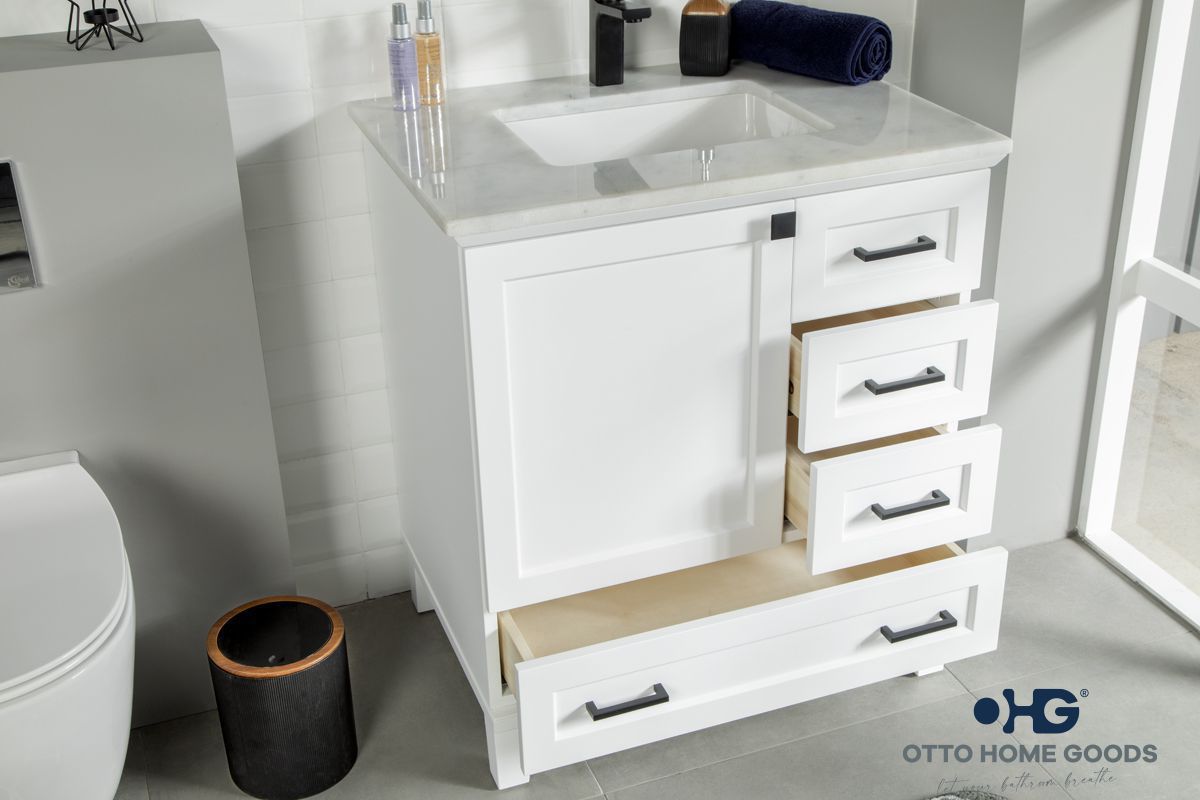 Paloma 30 White Bathroom Cabinet